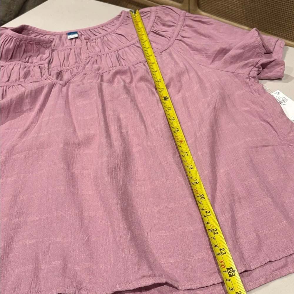Old Navy - NWT! Women's Flutter Sleeve Dobby Top - Blouse. Size XL. Pink/Maeve - Picture 14 of 14